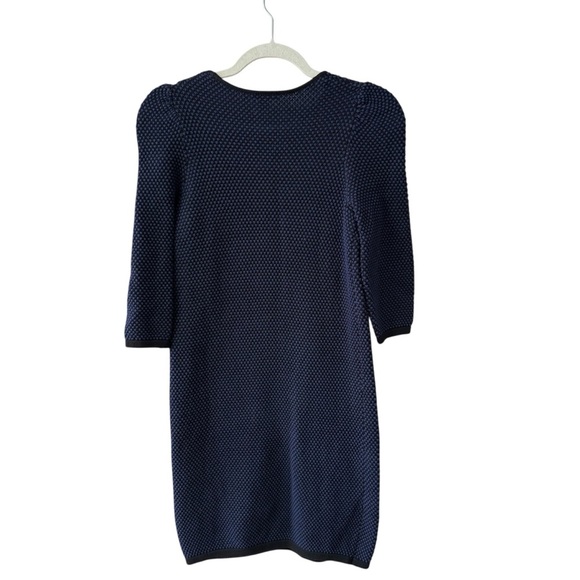 COS Raised Knit Sweater Dress Size XS Navy Blue Black - Picture 6 of 7